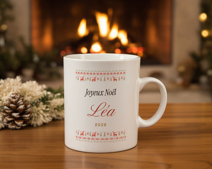 Mug « Pull de Noël » personnalisé avec prénom