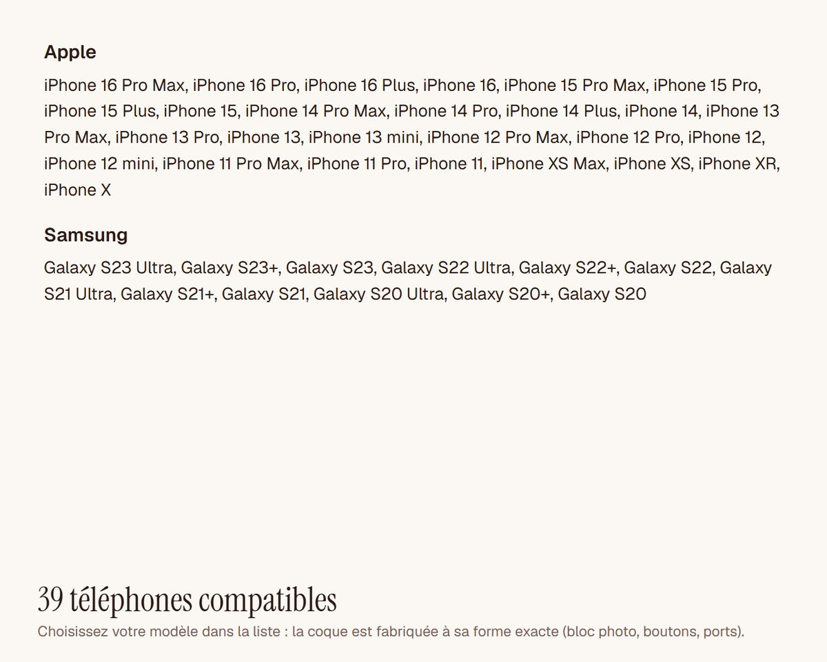 Coque de téléphone personnalisée pour les amoureux des chats – liste des 39 téléphones compatibles