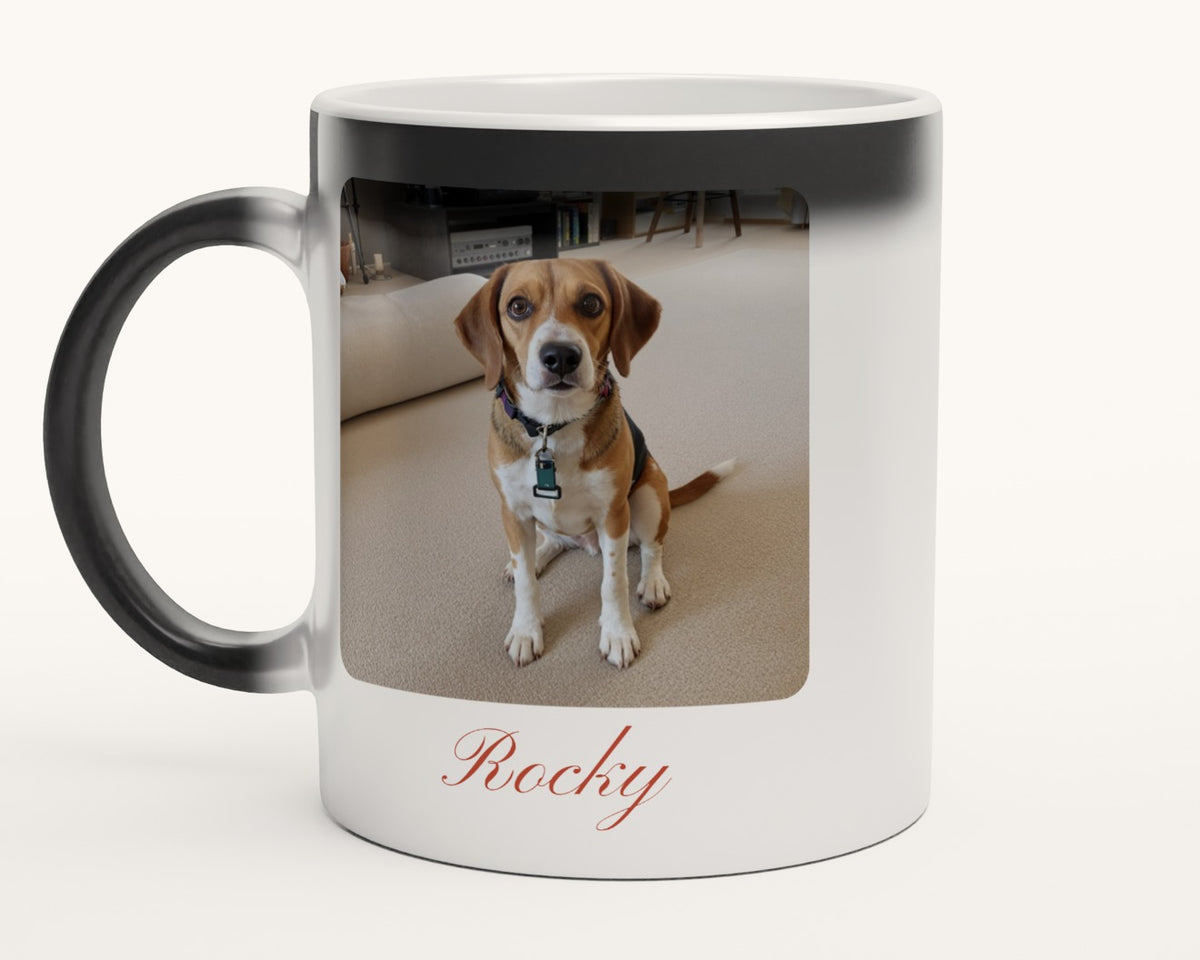 Mug photo personnalisé avec texte – mug magique