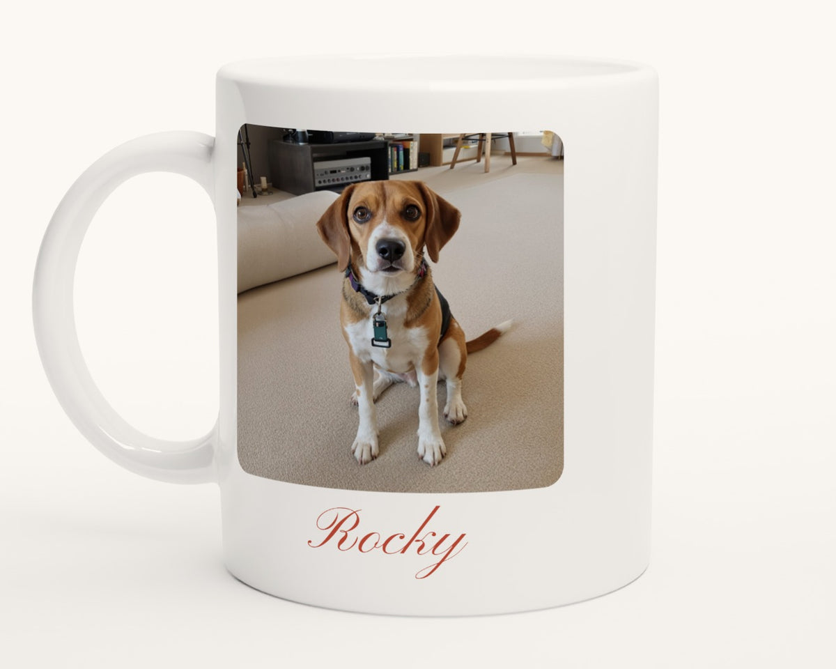 Mug photo personnalisé avec texte – photo produit
