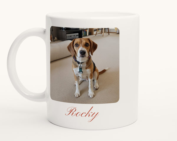 Mug photo personnalisé avec texte – photo produit
