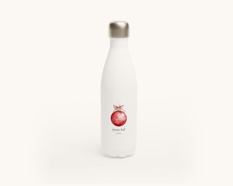 Gourde de Noël personnalisée avec prénom – gourde en inox 500 ml